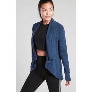 Athleta Nirvana Wear Two Ways Wrap Yoga Cardigan Open Front Womens Size XS (1832